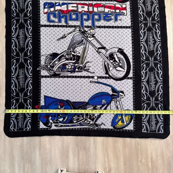 American Choppers Motorcycle Fleece Throw Blanket 45x55 Tapestry Wall Hanger - Picture 2 of 4
